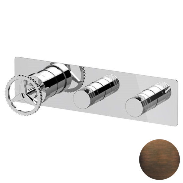 Смеситель для душа Remer Chrono CH98D2WBBR, бронза масляная