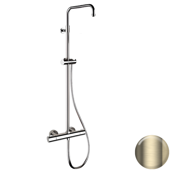 Душевая система термостатическая Remer Elegance EQ32ASSDCH, шампань брашированная PVD