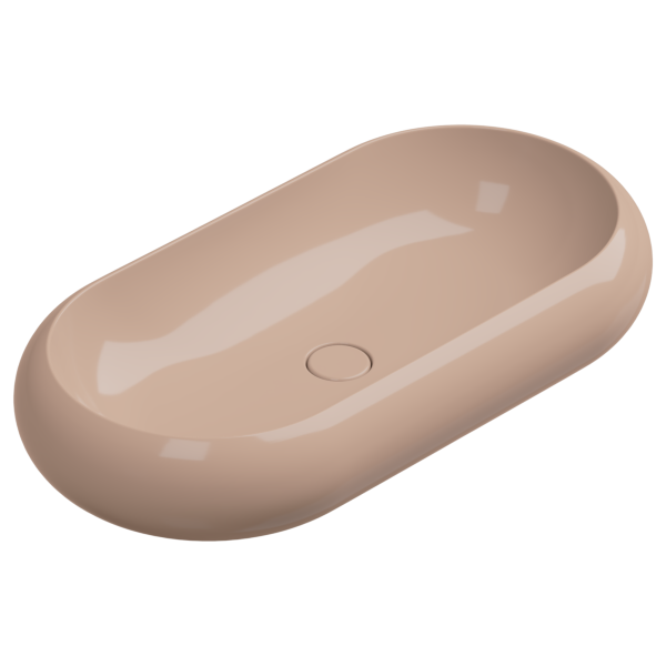 Раковина накладная 80x42 см GSG Ceramic Design Petra PELAV80039, Rosa Glossy