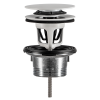 Донный клапан с переливом для ванны click-clack 1”1/2 OMP Tea Clicker 8334.060.6.XD, белый матовый