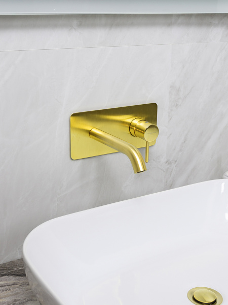 Смеситель для раковины Mariani Next B22565NS, золото брашированное