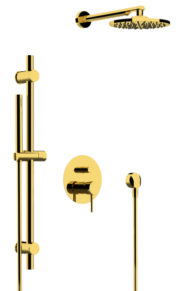 Душевая система Remer X Style X09S01ODO, золото глянцевое