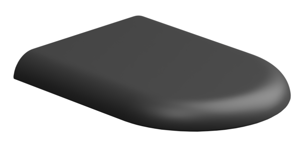 Крышка с сиденьем для подвесного унитаза с микролифтом GSG Ceramic Design Petra PECOPRTICR003, черный матовый