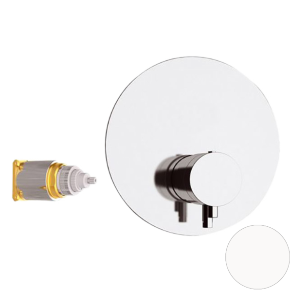Смеситель термостатический для душа Remer Elegance NT30KBBO, белый матовый