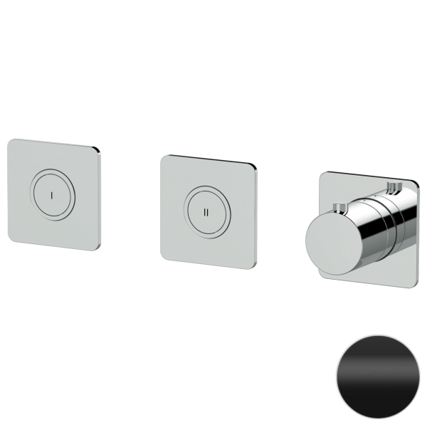 Смеситель термостатический для душа Remer X Style X99QD2PKBNO, черный матовый