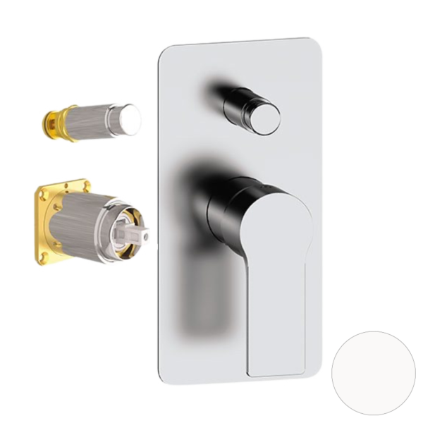 Смеситель для душа Remer Energy EY09KBBO, белый матовый