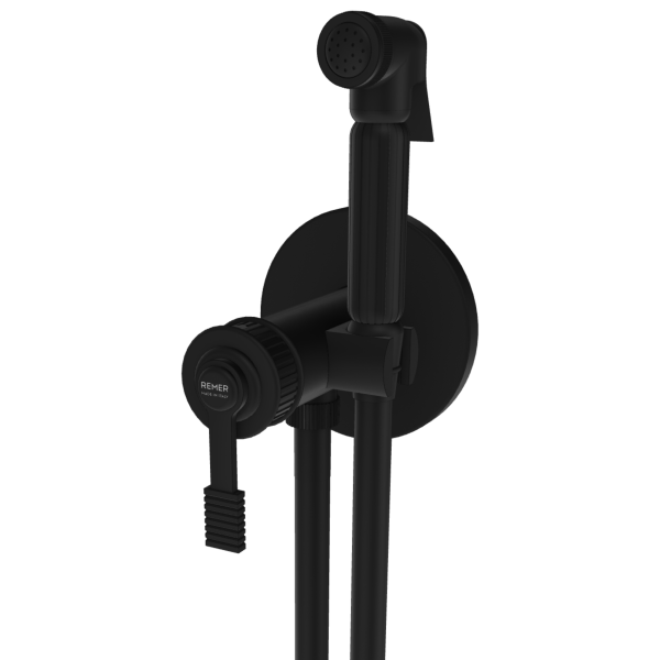 Гигиенический душ со смесителем Remer Atelier AL65ZNO, черный матовый