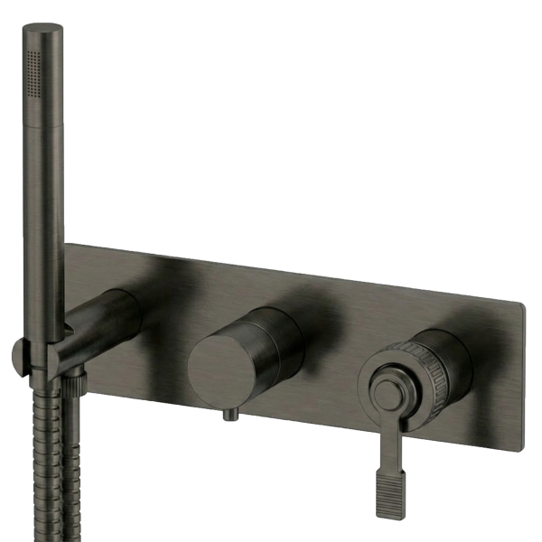 Смеситель для душа Remer Atelier AL97D3WBGM, оружейная сталь PVD