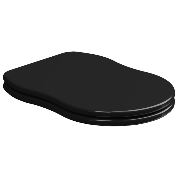 Крышка с сиденьем для подвесного унитаза с микролифтом GSG Ceramic Design Time TICOPRCCCR002, черный глянцевый