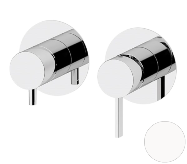 Смеситель для душа Remer Metrica MC92ZPBO, белый матовый