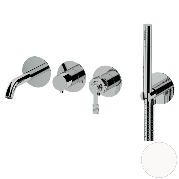 Смеситель для ванны Remer Atelier AL53D2PWBBO, белый матовый