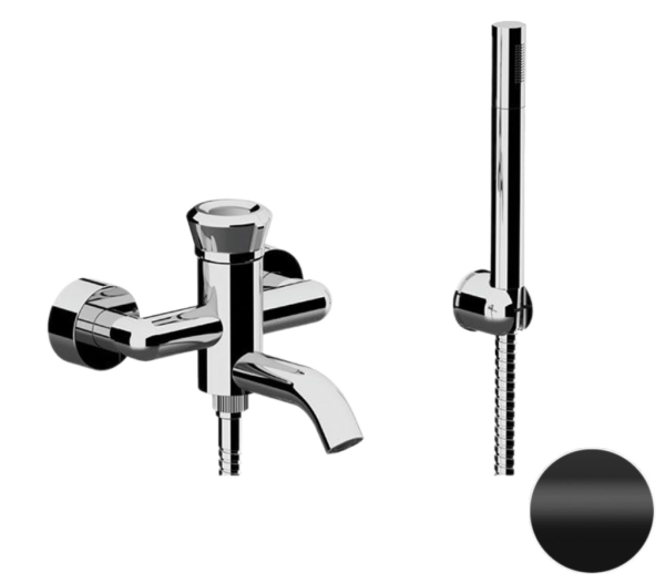 Смеситель для ванны Remer Element ET02NO, черный матовый