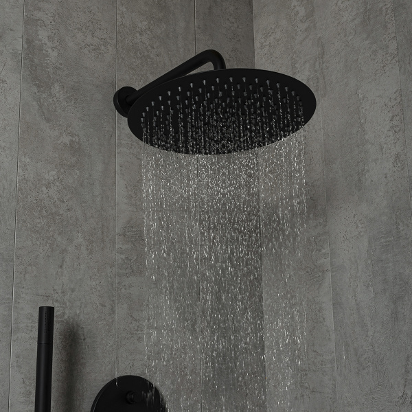 Верхний душ с шарнирным соединением 30 см Mariani Tondo B14ST00130, черный матовый