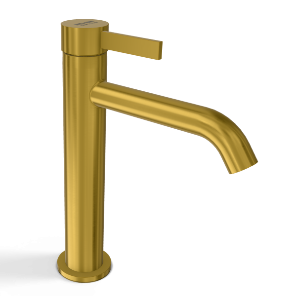 Смеситель для раковины Remer Metrica MC12ABG, золото брашированное