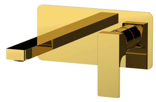 Смеситель для раковины Remer Absolute AU15DO, золото глянцевое