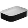 Раковина накладная биколор 60x42 см GSG Ceramic Design Easy EALAVTP60BI000/002, White/Black Shiny