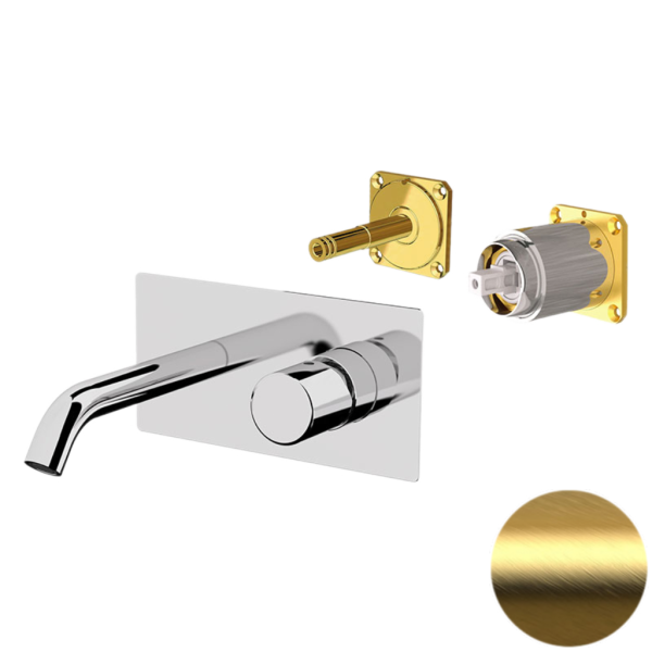 Смеситель для раковины Daniel Trilogy TG632KBDP, золото брашированное