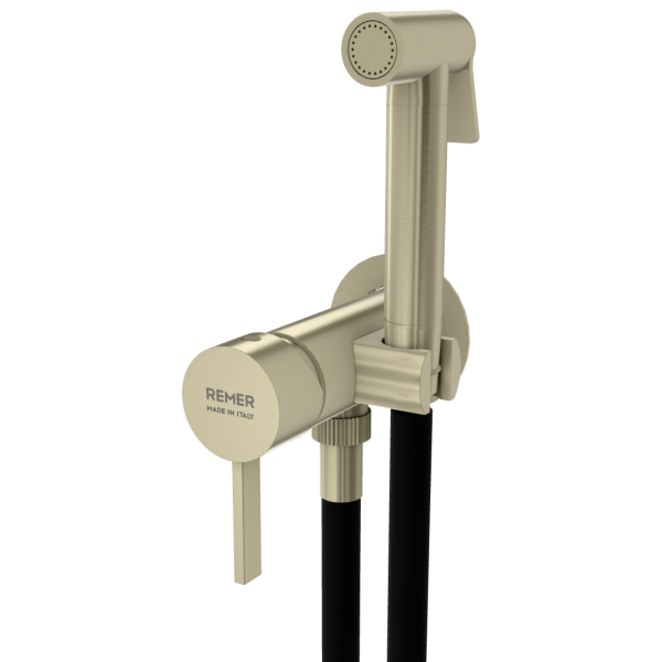 Гигиенический душ со смесителем Remer Metrica MC65OEWBNZ, никель брашированный PVD