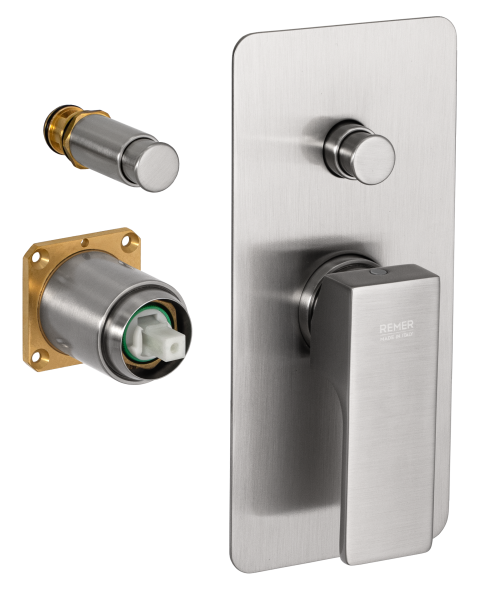 Смеситель для душа Remer Absolute AU09KBNP, никель брашированный