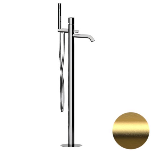 Смеситель для ванны Daniel Trilogy TG678DP, золото брашированное