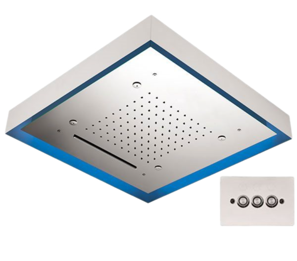 Верхний душ потолочный с подсветкой 57 см Remer 357LS57NC