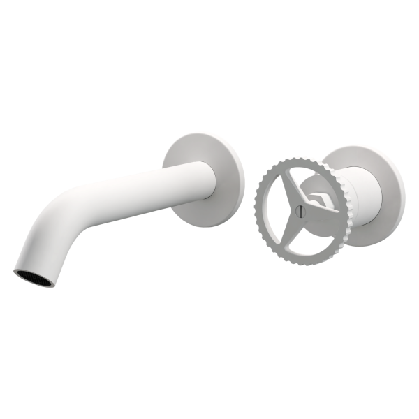 Смеситель для раковины Remer Chrono CH15PLWBBO, белый матовый