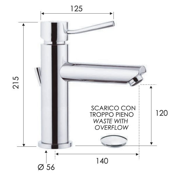 Смеситель для раковины Remer Minimal N10A2