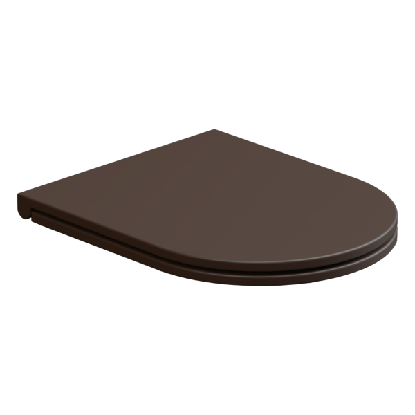 Крышка с сиденьем для подвесного унитаза с микролифтом GSG Ceramic Design Like LKCOPRSLTICR035, Cacao Matt