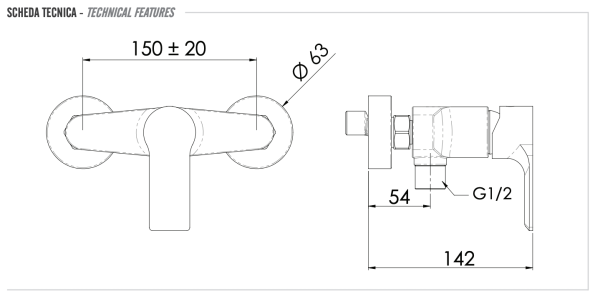 Смеситель для душа Remer Energy EY33