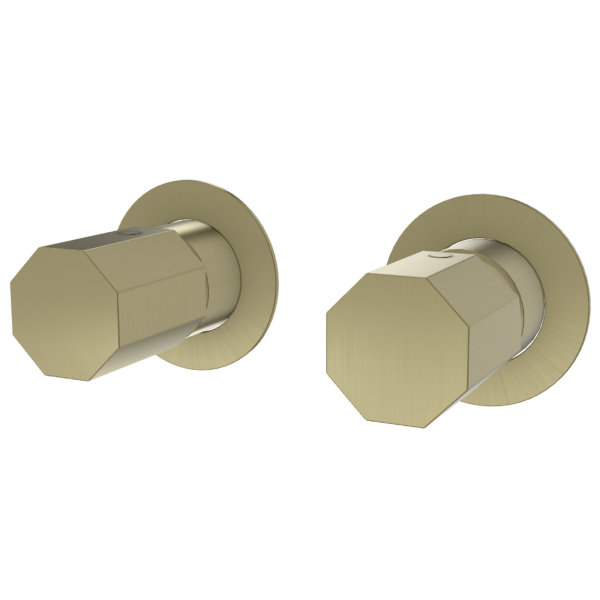 Смеситель для душа Remer Ottagono ON92ZPWBCH, шампань брашированная PVD