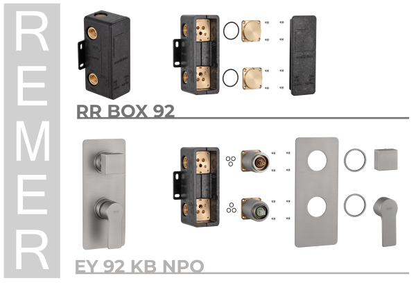 Смеситель для душа Remer Energy EY92KBNPO, никель матовый брашированный