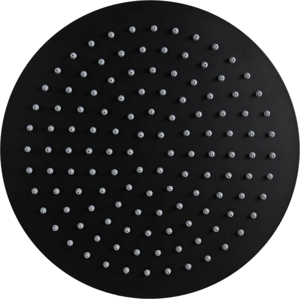 Верхний душ с шарнирным соединением 25 см Remer 357UFM25NOX, черный матовый