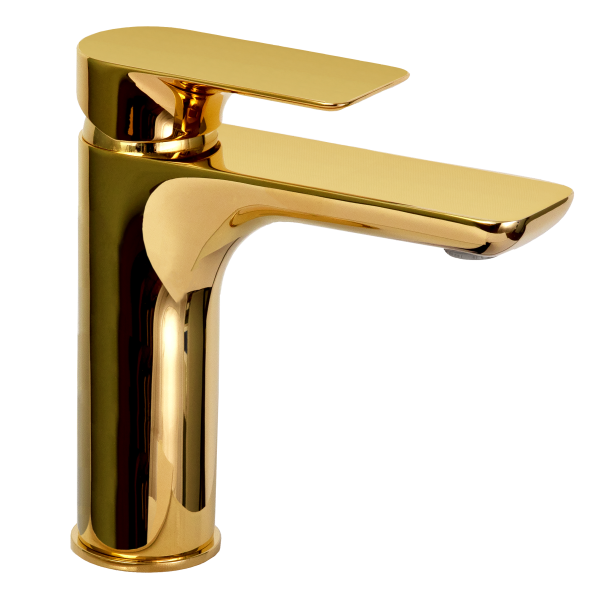 Смеситель для раковины Remer Infinity I12DO, золото глянцевое