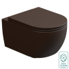 Чаша подвесного унитаза биколор со смывом Eco Clean (торнадо) GSG Ceramic Design Like LKWCSOECBI000/035, White/Cacao Matt