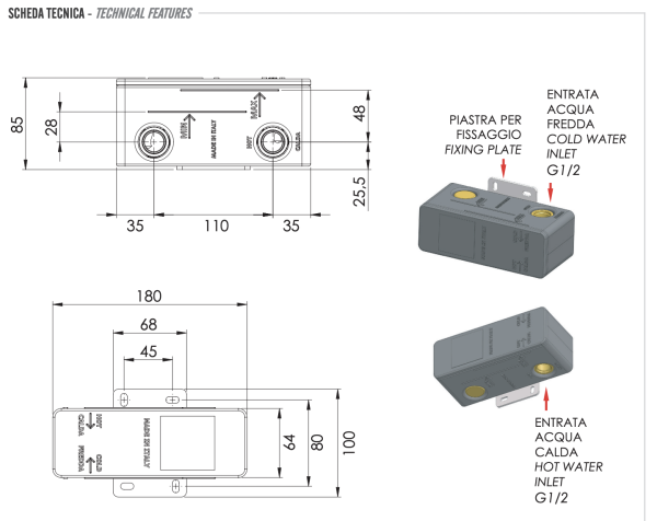 Скрытая часть для раковины Remer RRBOX15