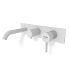 Смеситель для ванны Remer Metrica MC54D3WBBO, белый матовый