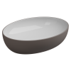Раковина накладная биколор 55x42 см GSG Ceramic Design Easy EALAVOV55BI000/029, White/Tortora Matt