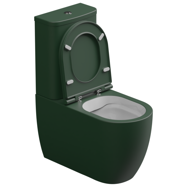 Чаша напольного унитаза биколор GSG Ceramic Design Like LKMBLBI000/036P, White/Smeraldo Matt