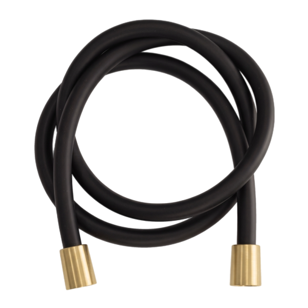 Шланг для душа ПВХ 150 см Remer 332CN2G150CHB, черный/шампань брашированная PVD