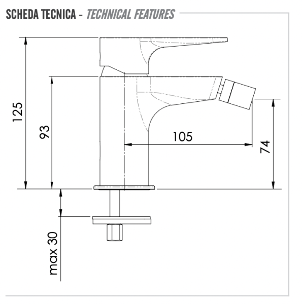 Смеситель для биде Remer Winner W21
