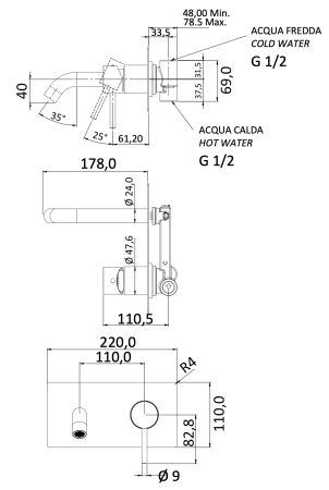 Смеситель для раковины Mariani Next B00565NS
