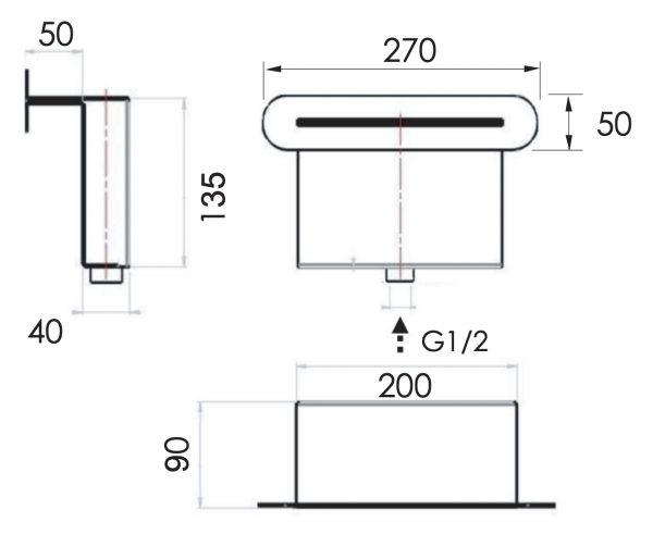 Излив настенный Remer 359XM
