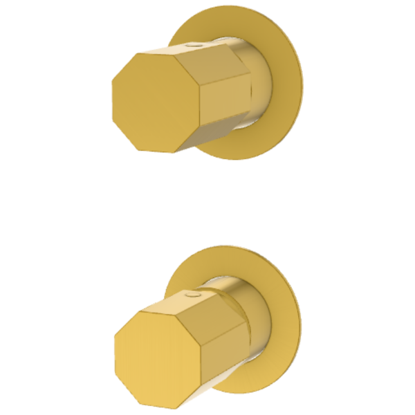 Смеситель для душа Remer Ottagono ON93PWBBG, золото брашированное