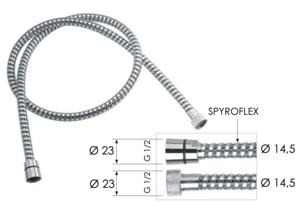 Шланг для душа ПВХ 150 см Remer 334CNNC150