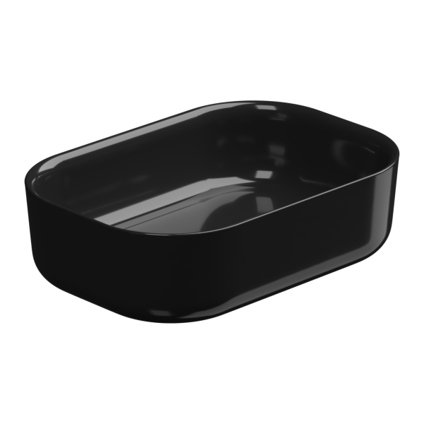 Раковина накладная 60x42 см GSG Ceramic Design Hit! HILAVRE60002, черный глянцевый