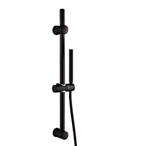 Душевая стойка с ручным душем и шлангом Remer 317ID7MDNO, черный матовый