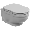 Чаша подвесного унитаза с креплением GSG Ceramic Design Time RUTIWCSO000FI, белый глянцевый