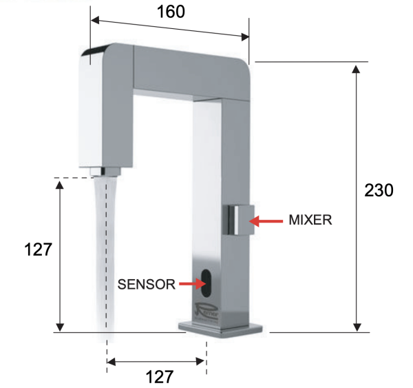 Смеситель сенсорный для раковины Remer Sensor SE18