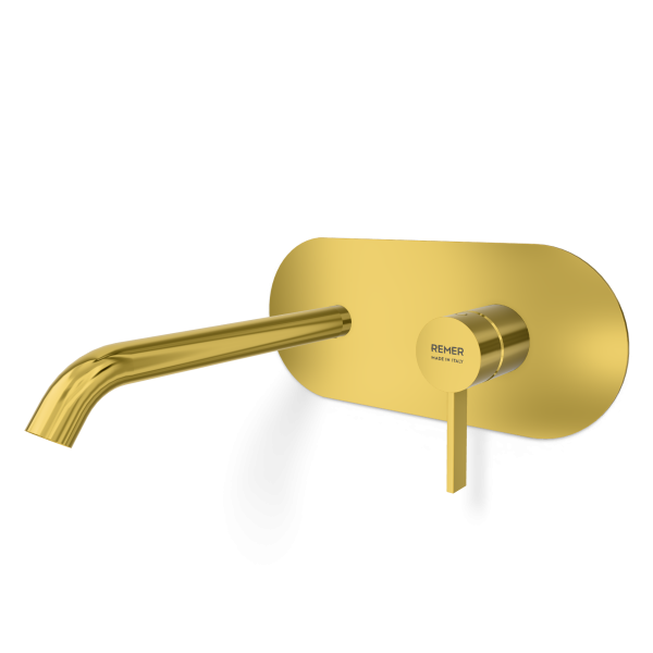 Смеситель для раковины Remer Metrica MC15LWBDO, золото глянцевое