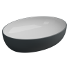 Раковина накладная биколор 55x42 см GSG Ceramic Design Easy EALAVOV55BI000/028, White/Ebano Matt